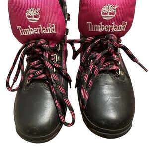 Timberland Woman’s Boots in Black and Pink